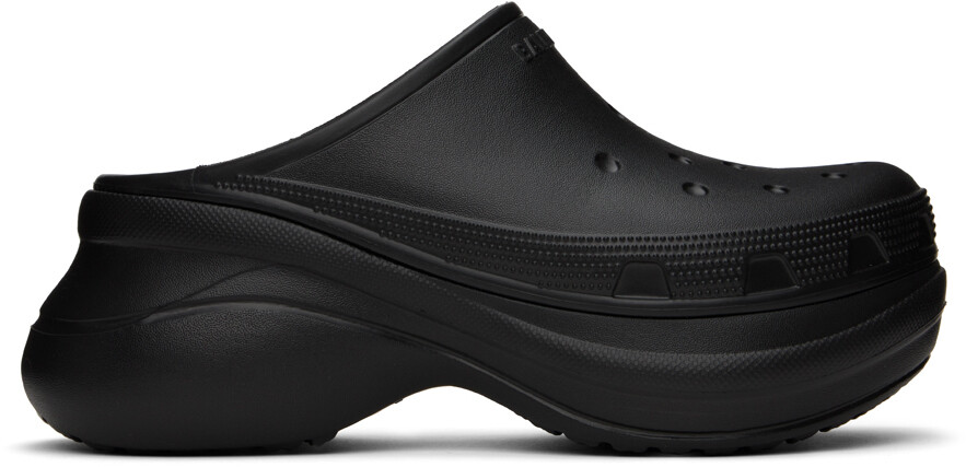 

Черные мюли Balenciaga Crocs Edition