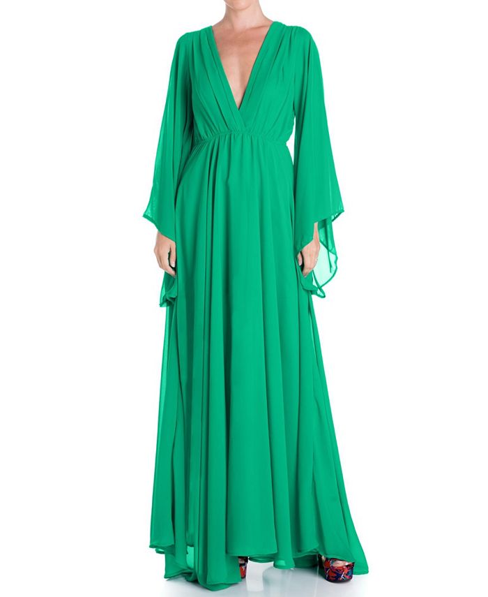 цена Женское платье макси закат Meghan Los Angeles, зеленый