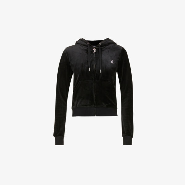 

Велюровая толстовка с логотипом Juicy Couture, черный