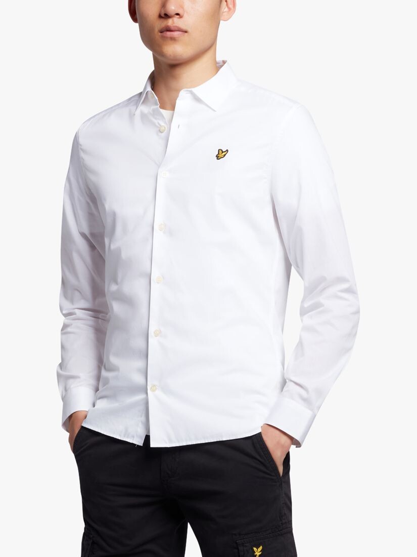 

Рубашка из поплина с длинными рукавами Lyle & Scott, белая
