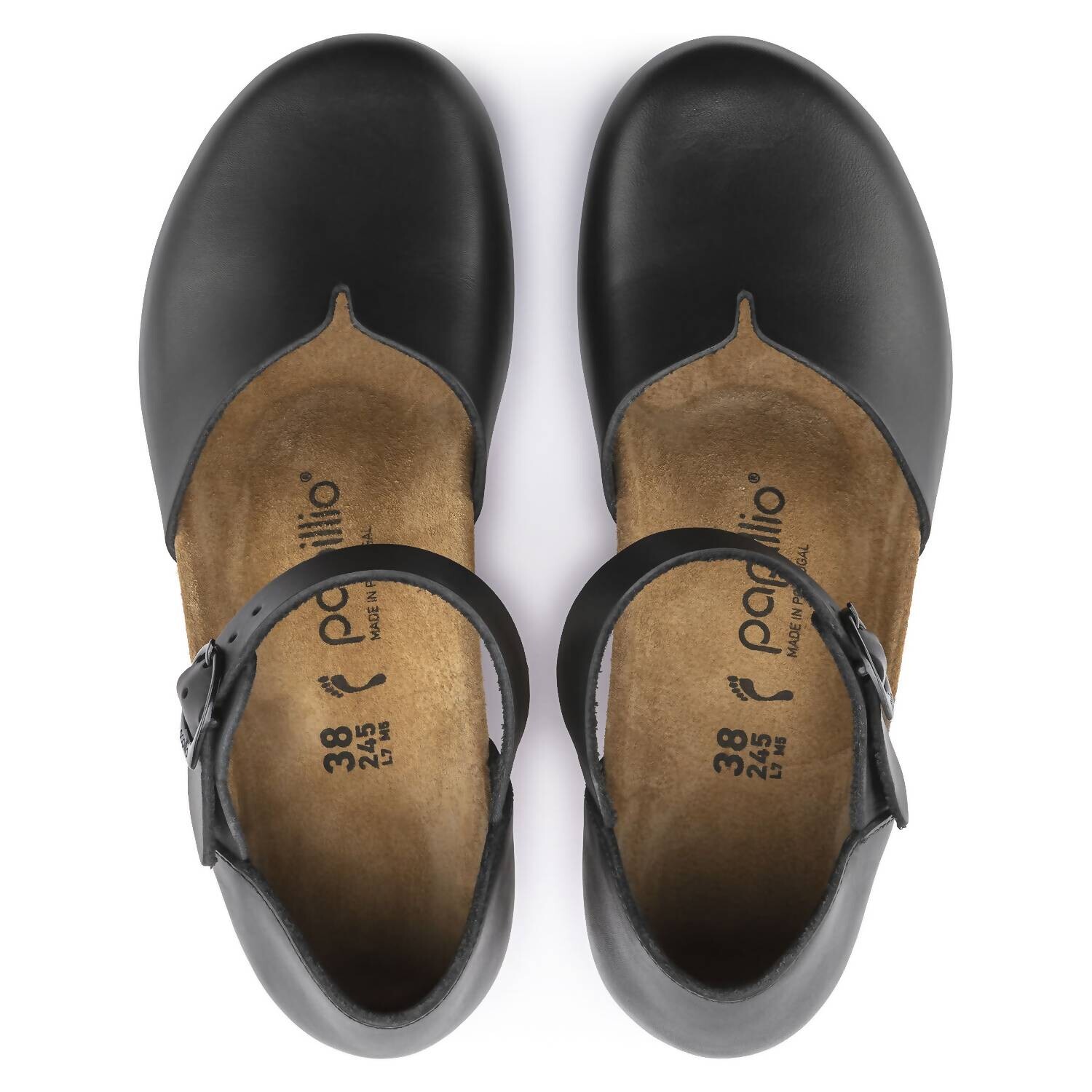 

Черные кожаные сандалии Mary Birkenstock, черный