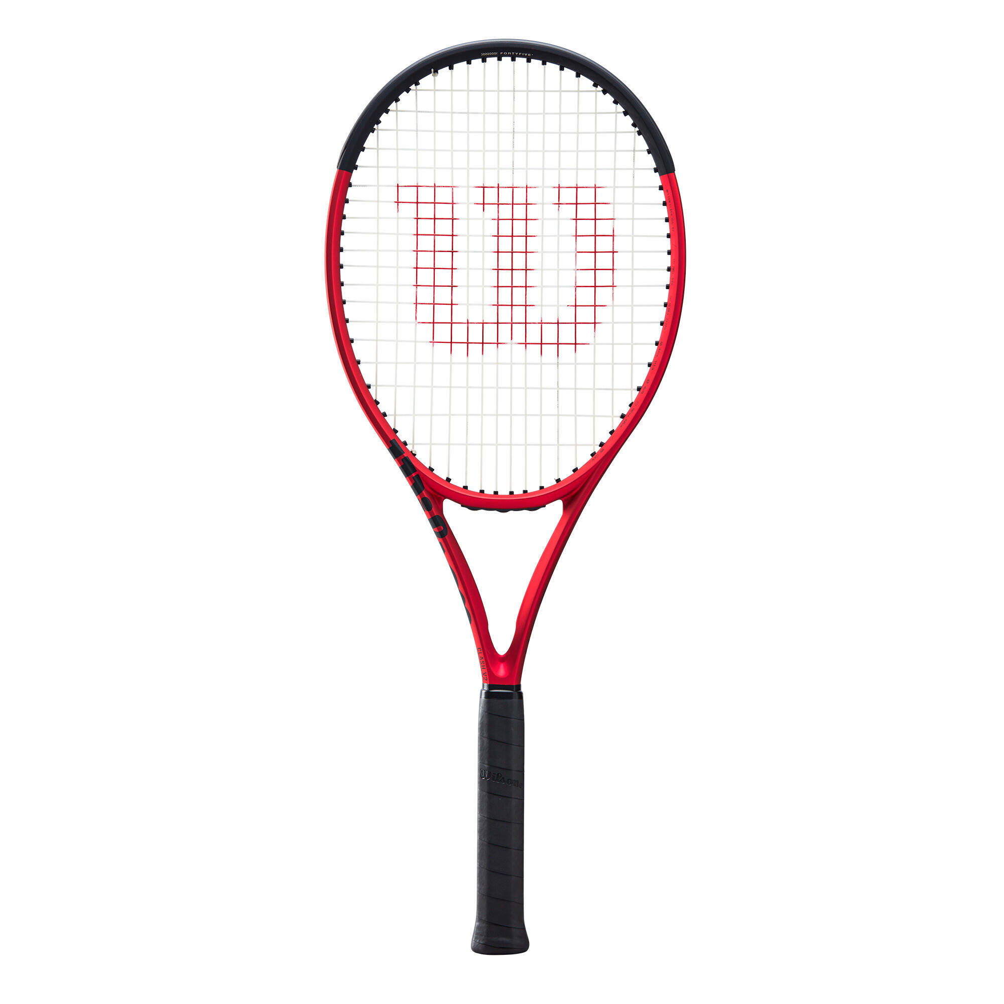 Ракетка теннисная женская/мужская Wilson - Clash 100L V2 черная/красная 280 г