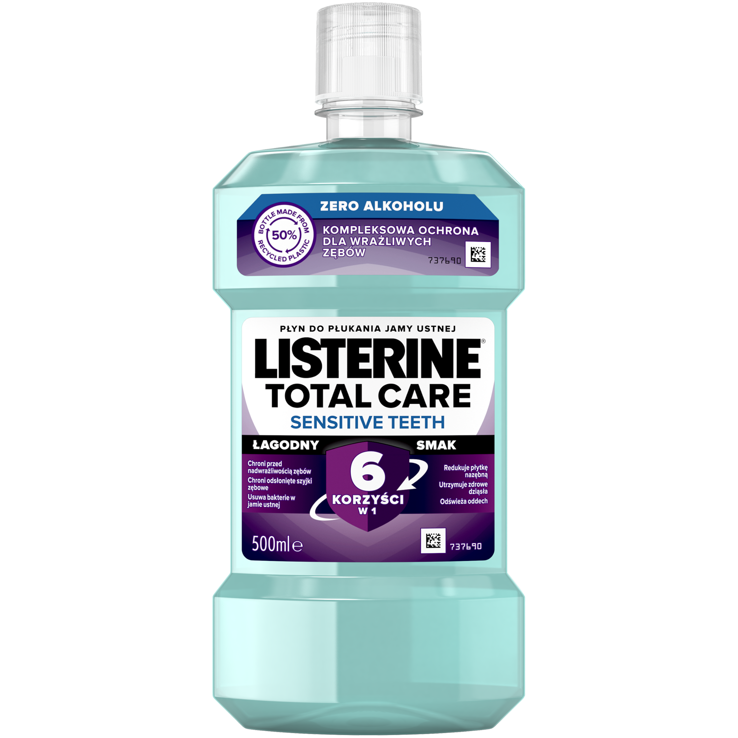 Listerine Total Care Sensitive мягкий ополаскиватель для полости рта, 500 мл