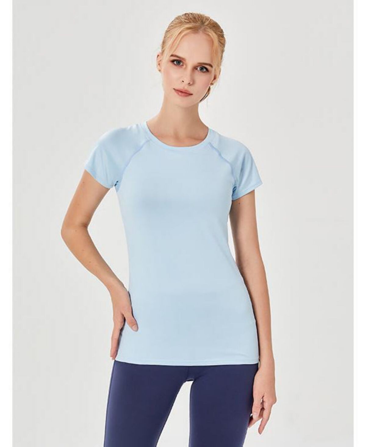 

Женский топ с коротким рукавом miracle play Rebody Active, синий