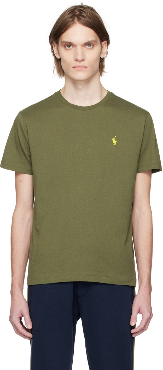 

Футболка цвета хаки с вышивкой Polo Ralph Lauren