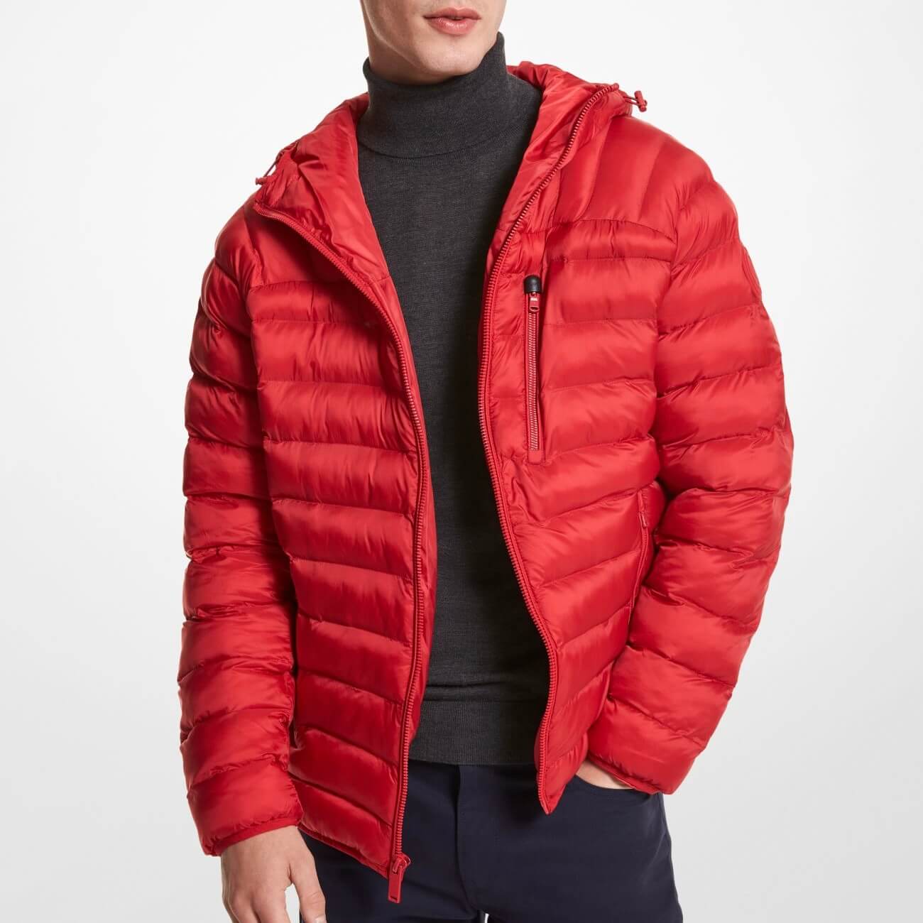 

Куртка Michael Kors Rialto Quilted Nylon, бордовый, Красный