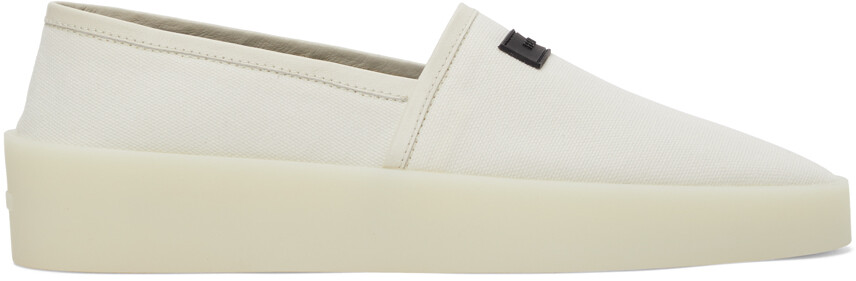

Белые кеды-эспадрильи из плотной ткани Fear of God