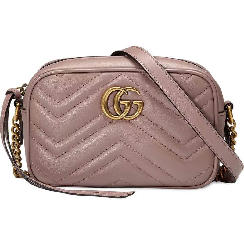 Сумка Gucci GG Marmont Matelassé Mini, светло-розовый - фото