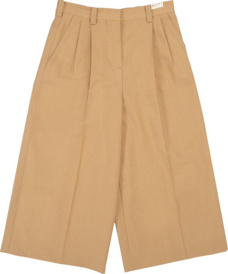 

Брюки Marni Wide Leg Cropped Pant With Pleats 'Dijon', желтый