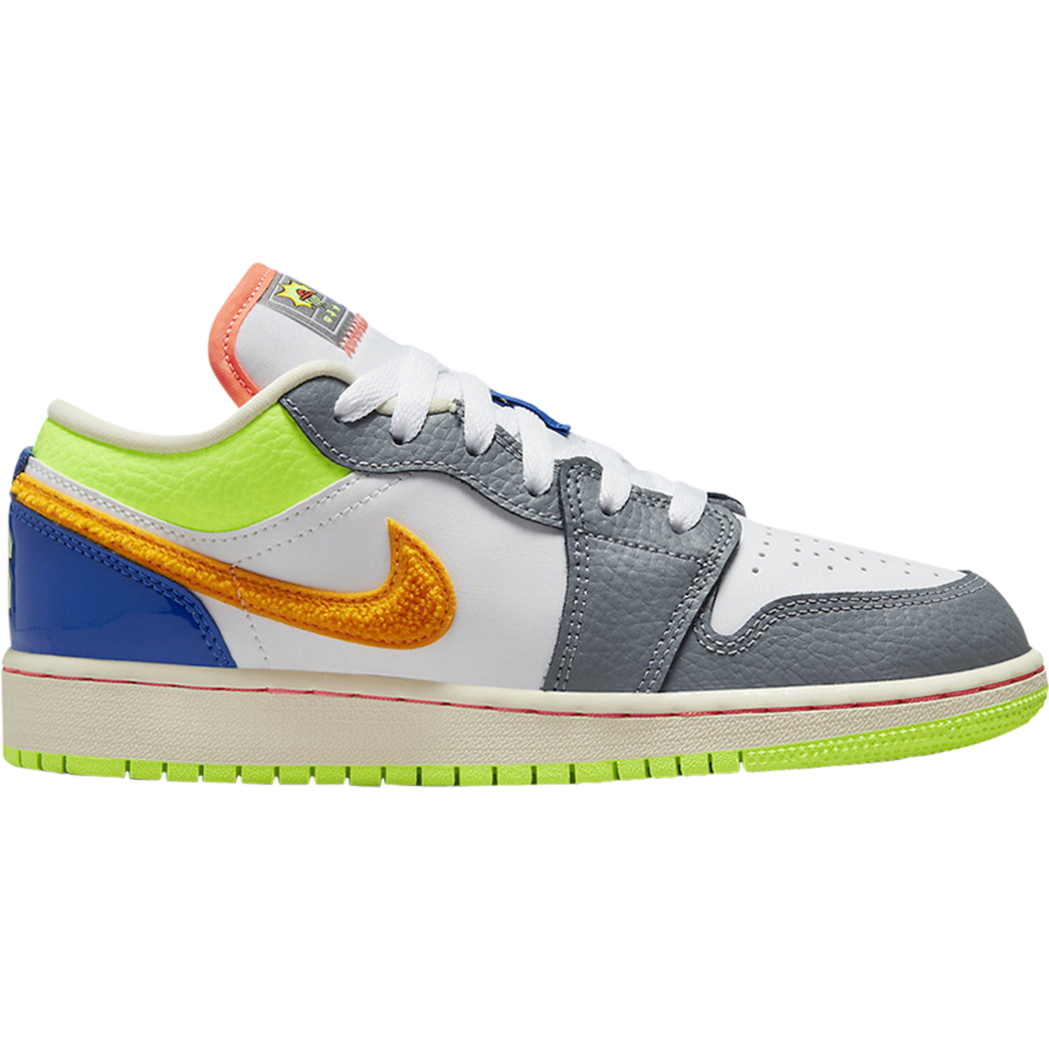 Кроссовки Nike Air Jordan 1 Low GS, разноцветный кроссовки air jordan men s shoes nike air 1 low usa синий белый серый