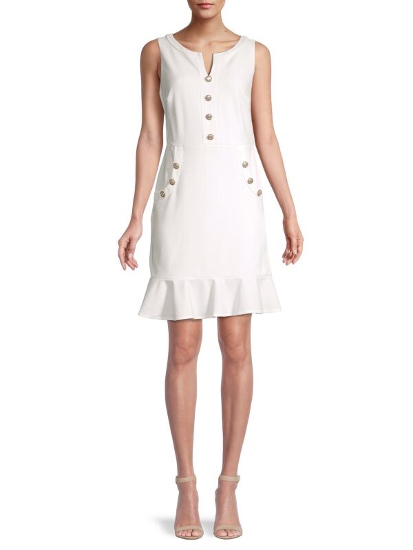

Платье облегающего кроя из крепа с аквалангом Karl Lagerfeld Paris Soft white
