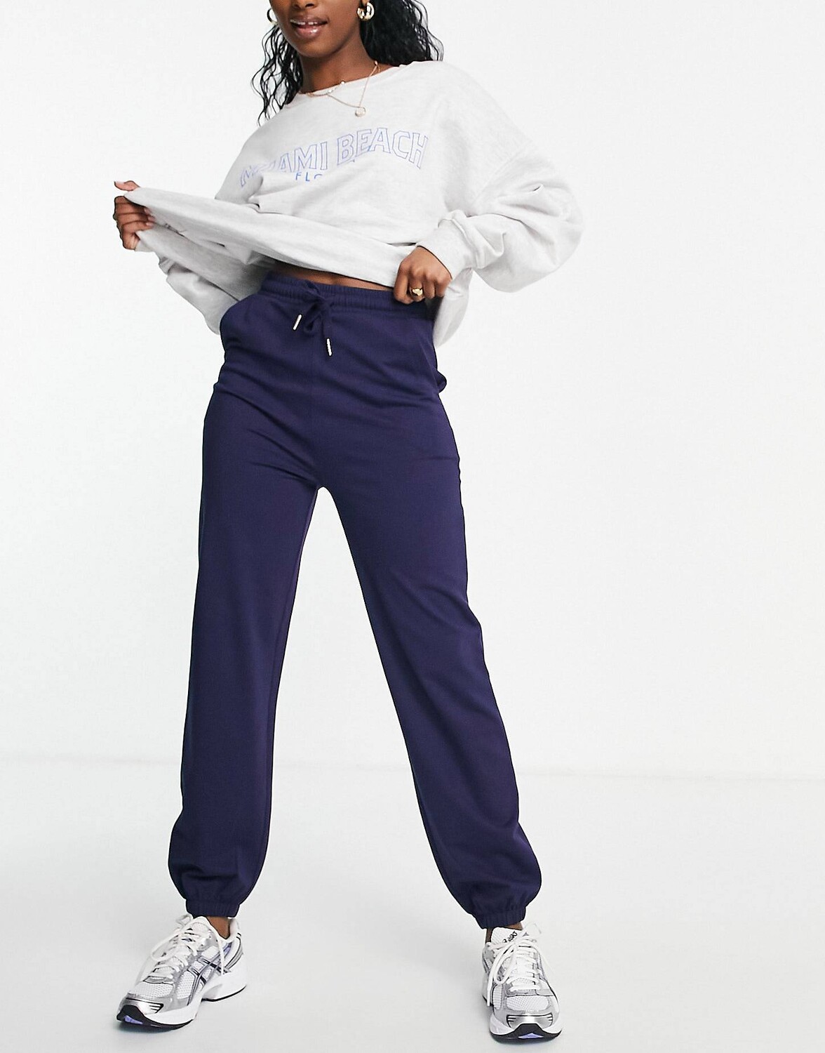 

Темно-синие узкие джоггеры ASOS DESIGN basic - NAVY, Синий