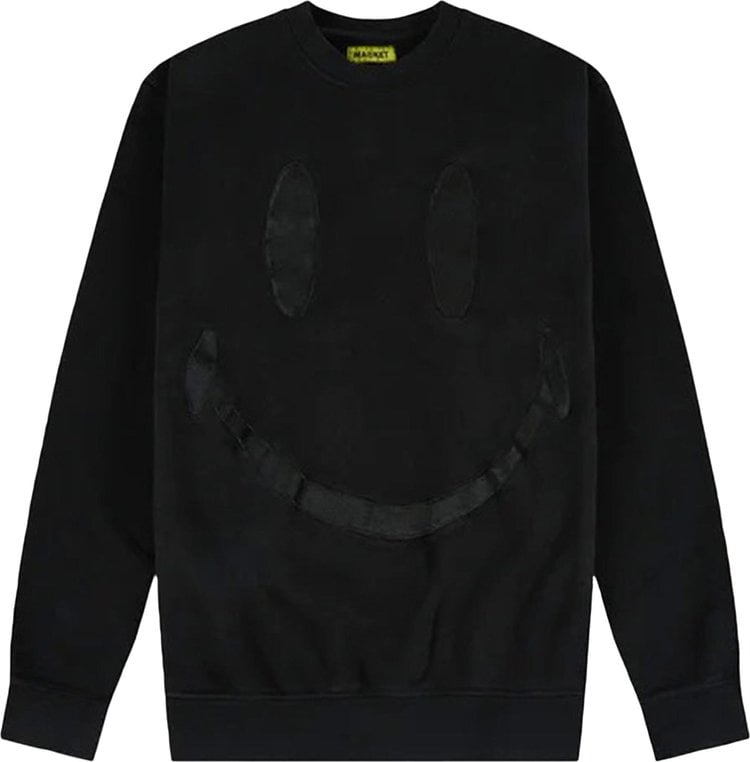 Толстовка Market Smiley Oversized Crewneck 'Black', черный - фото