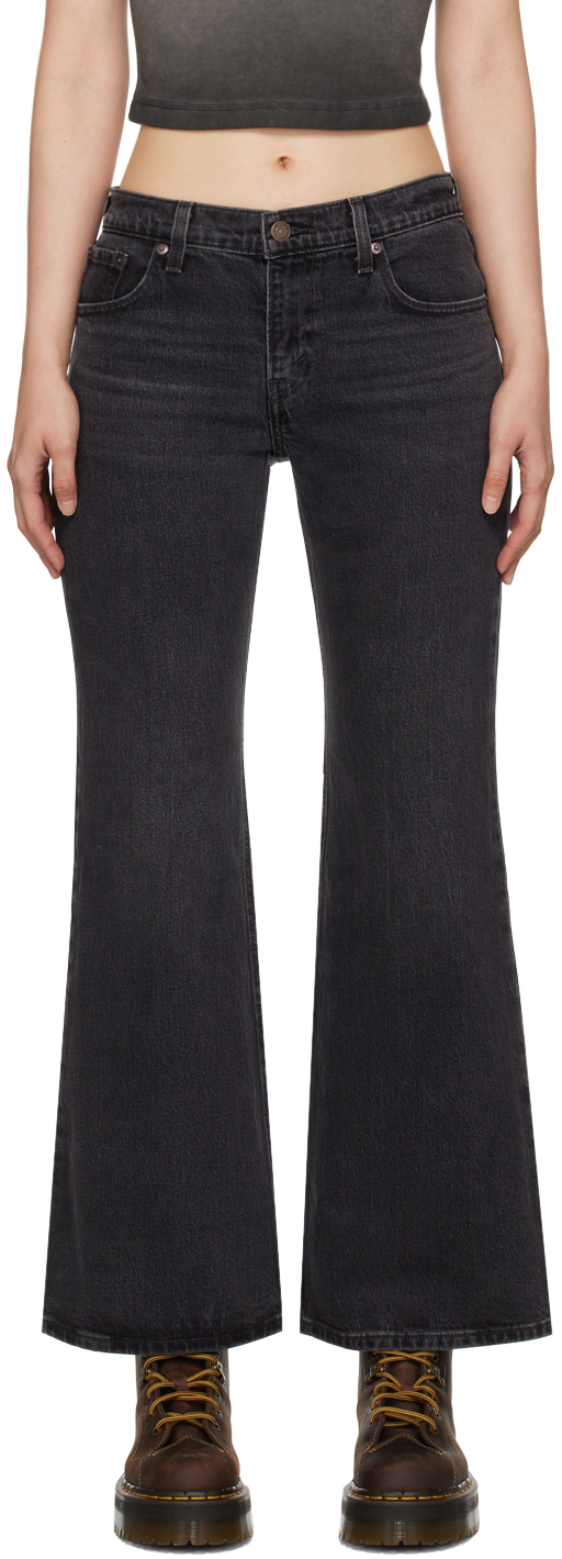 Черные расклешенные джинсы до щиколотки Middy Levi'S