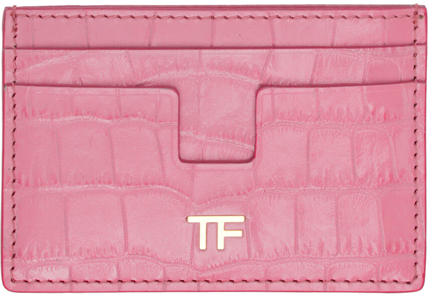 

Розовый крокодиловый классический визитница TOM FORD
