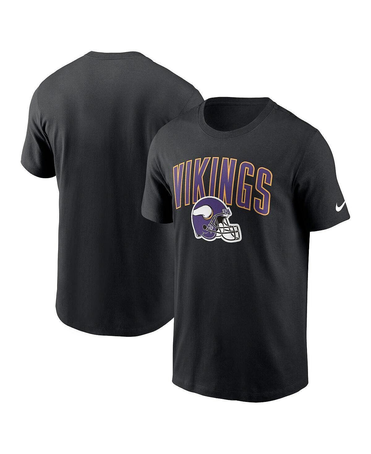 

Мужская черная спортивная футболка minnesota vikings team Nike, черный