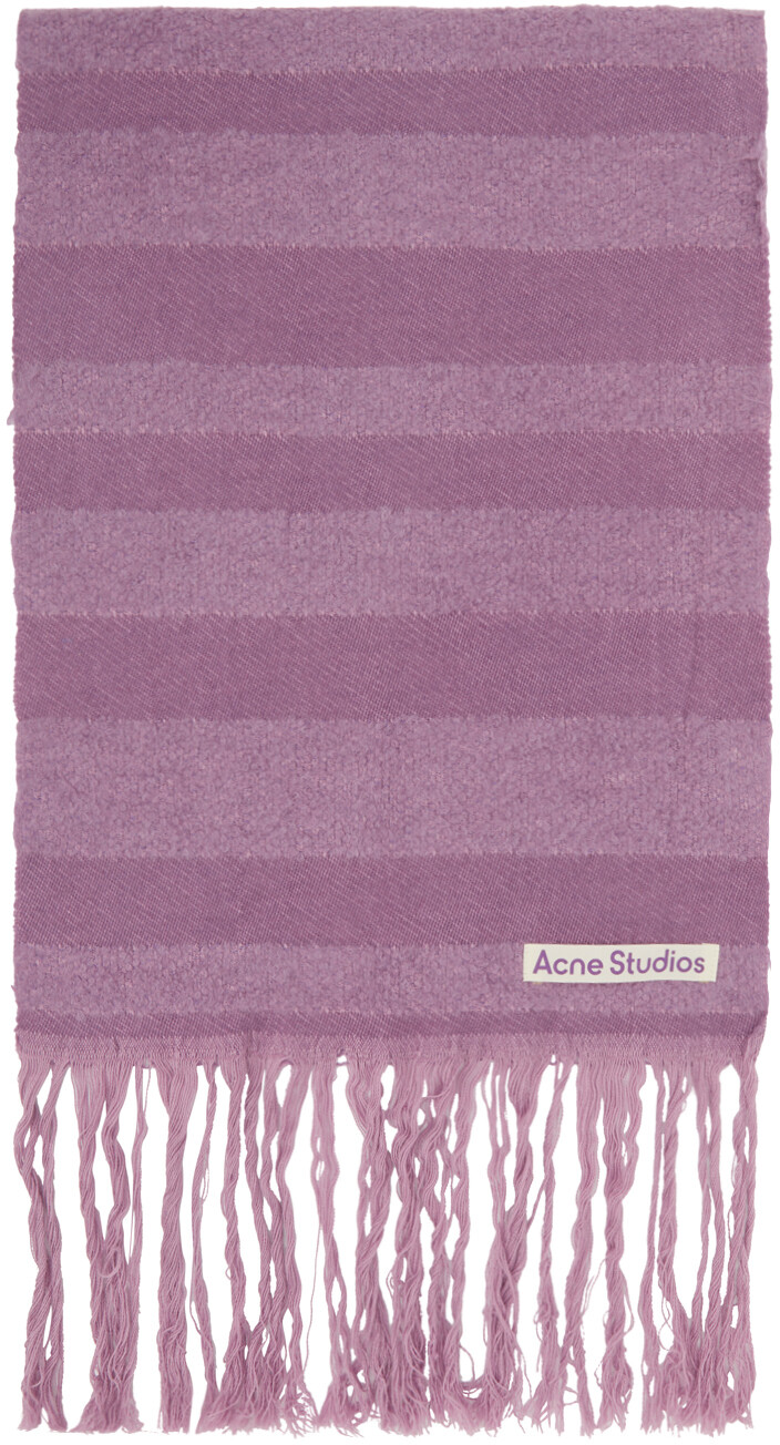 

Пурпурный вязаный шарф Acne Studios