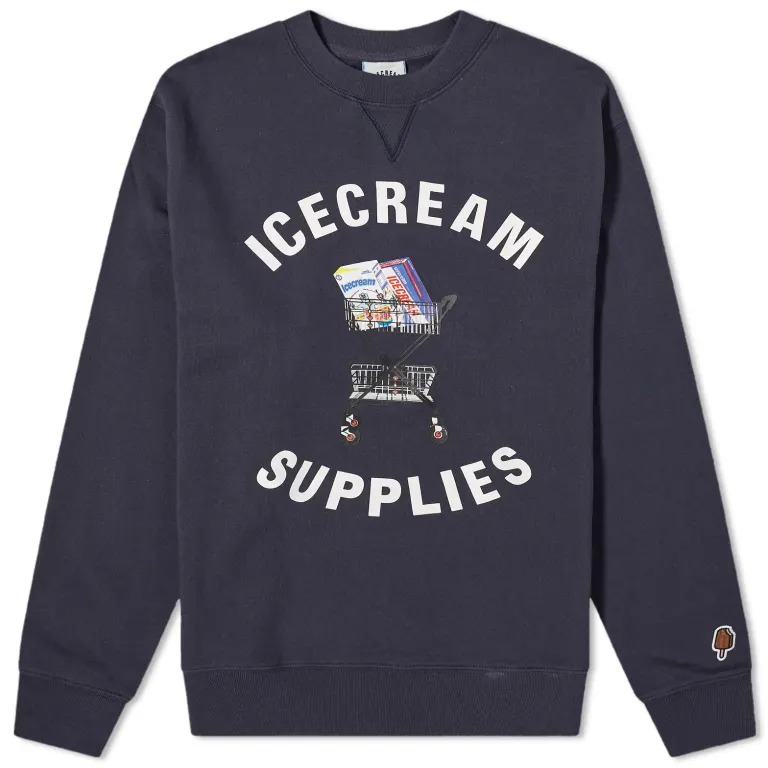 Свитшот Icecream Supplies Crew, темно-синий свитшот icecream special flavour черный