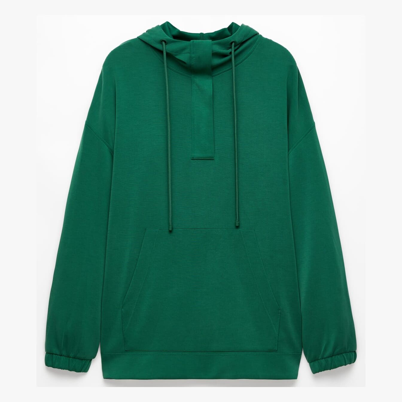 

Толстовка Oysho Oversize With Soft-touch Modal And Zip, насыщенный зеленый