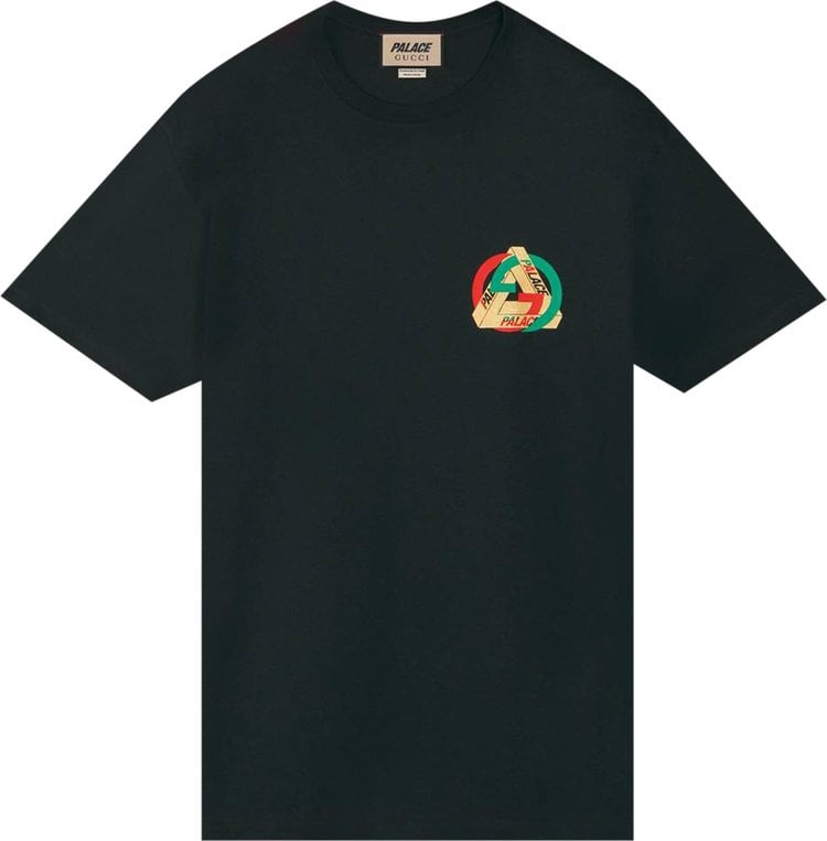 Футболка Gucci x Palace Printed Heavy Cotton Jersey T-Shirt Black, черный - фото