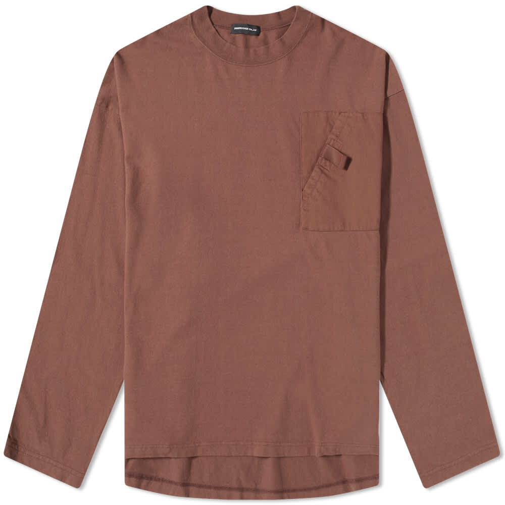 

Футболка Undercover Zip Detail Long Sleeve Tee, Коричневый