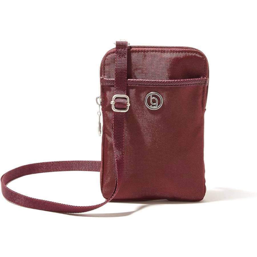 Сумка Baggallini Arlington Mini, темно-красный мужской портфель для хранения удостоверений сумка для багажа портфель для паспорта кредитных карт кошелек сумка уличный важный органай