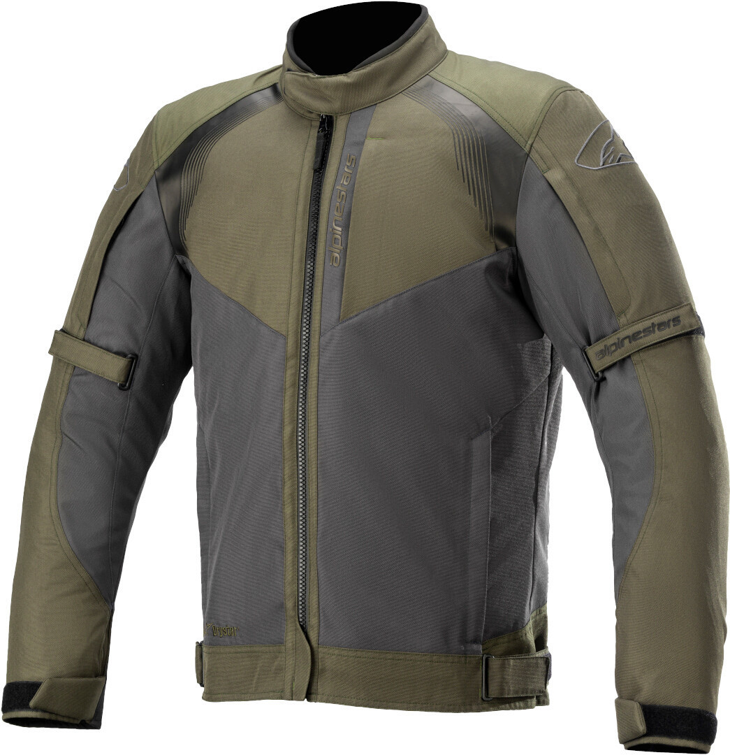 Мотоциклетная текстильная куртка Alpinestars Headlands Drystar, черный/оливковый