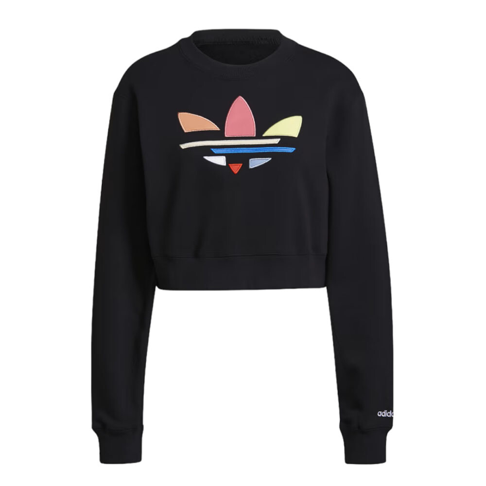 

Свитшот Adidas Originals Adicolor Shattered Trefoil Cropped, черный