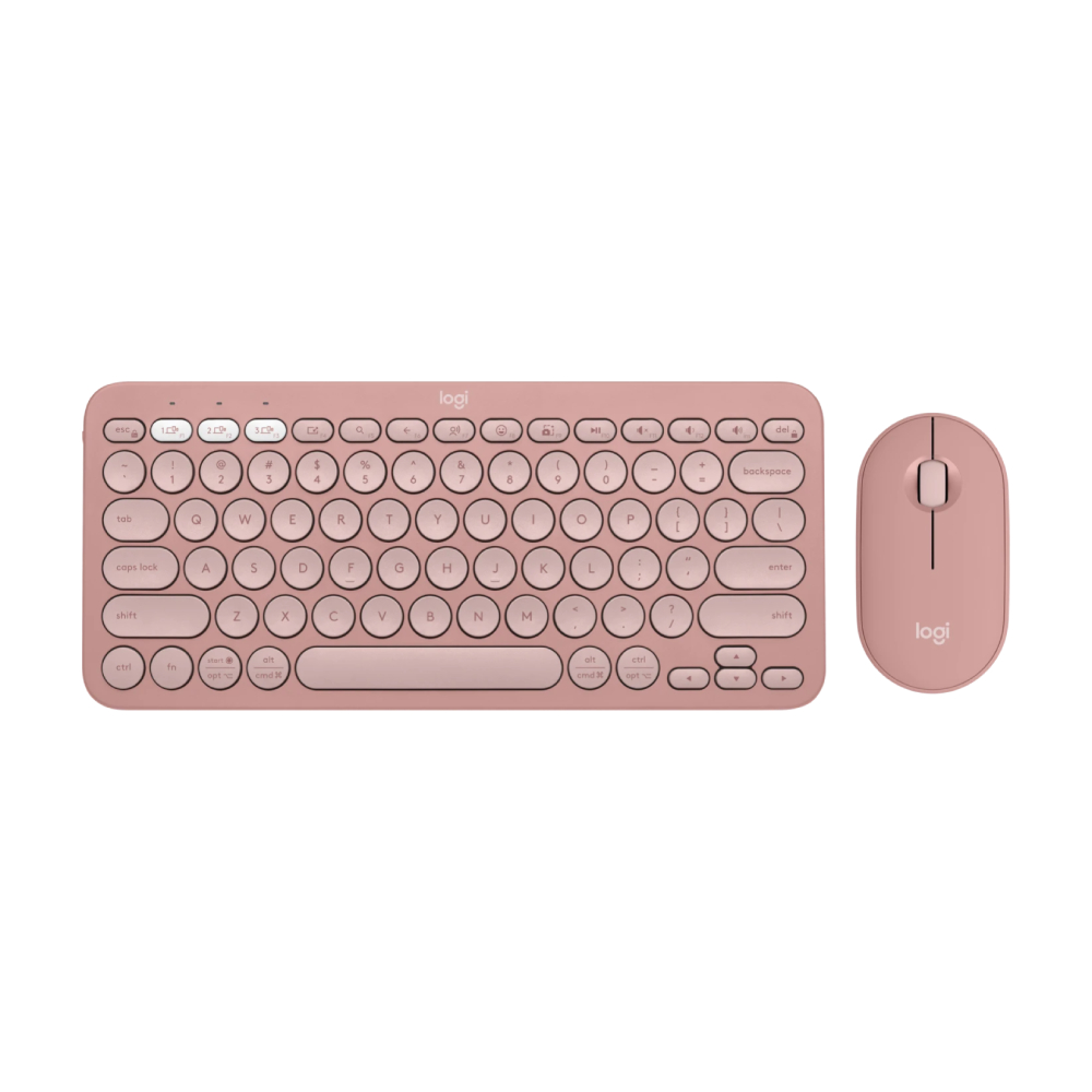 Комплект периферии Logitech PEBBLE 2 (клавиатура + мышь), розовый