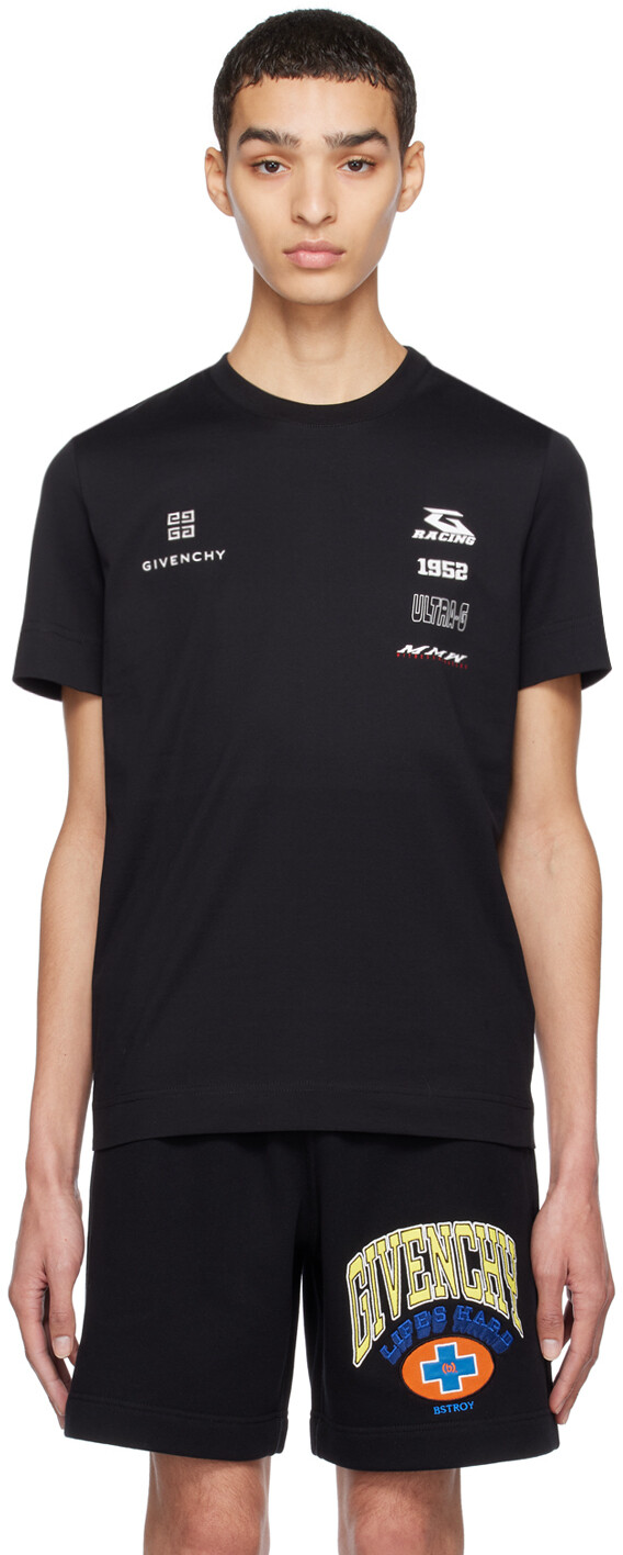 

Черная футболка с вышивкой Givenchy