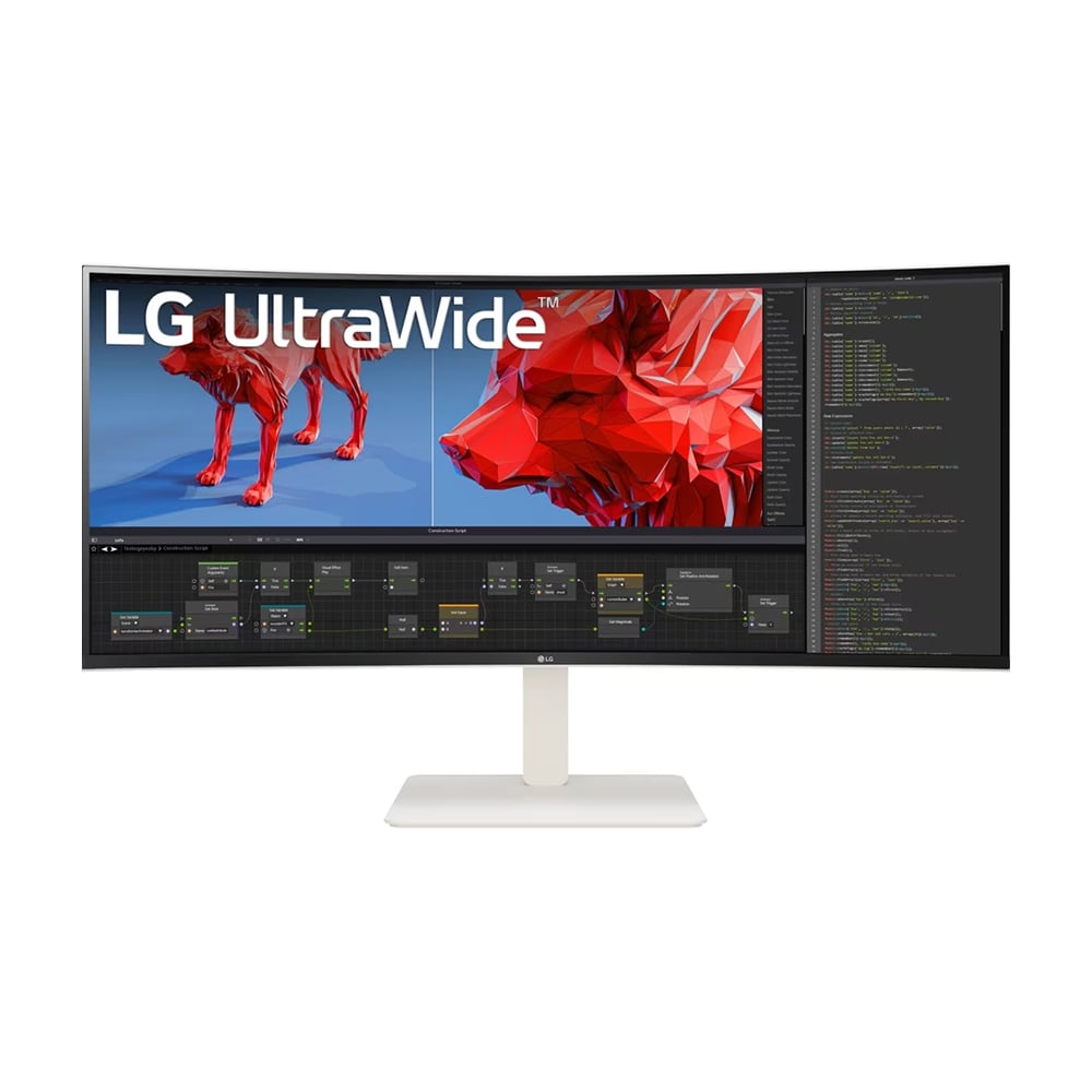 Монитор LG UltraWide 38WR85QC, 37.5, QHD+, Nano IPS, 144 Гц, белый монитор lg 27uq750 27 4k nano ips 144 гц черный серебристый