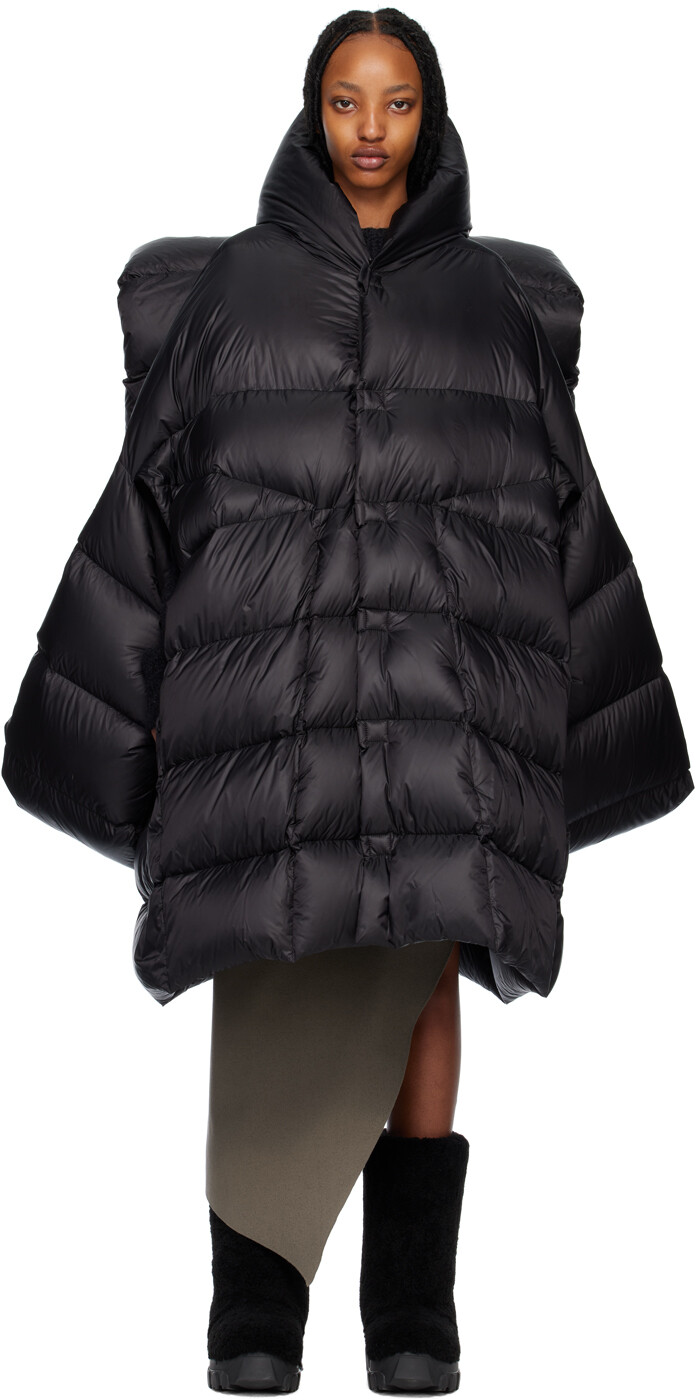 

Черный стеганый пуховик Rick Owens