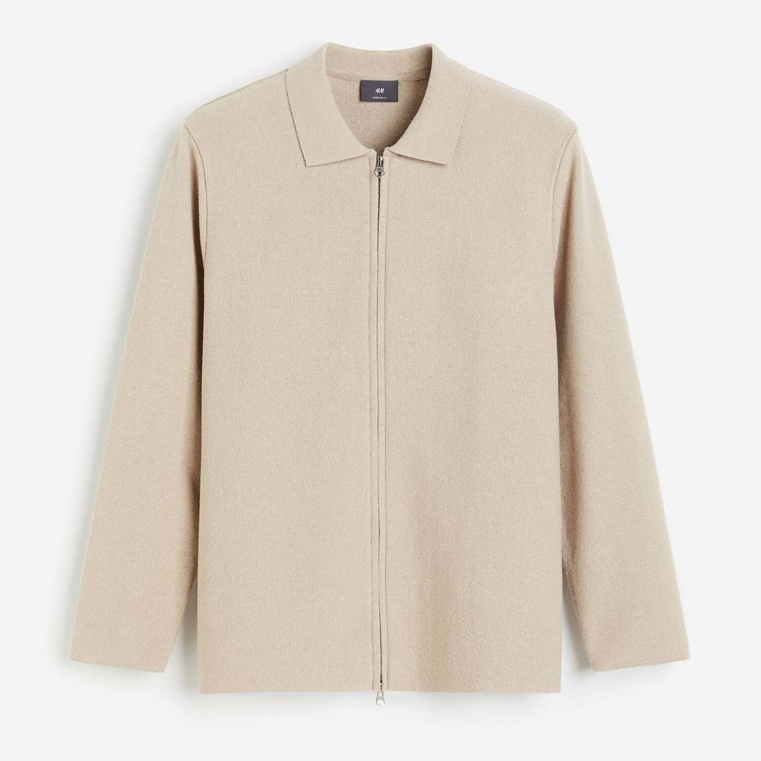

Кардиган H&M Regular Fit With Zipper, бежевый