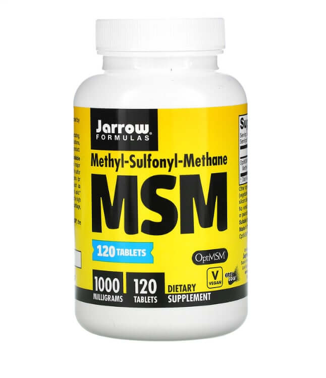 МСМ, 1000 мг, 120 таблеток, Jarrow Formulas мсм jarrow formulas в виде порошка 1000 г
