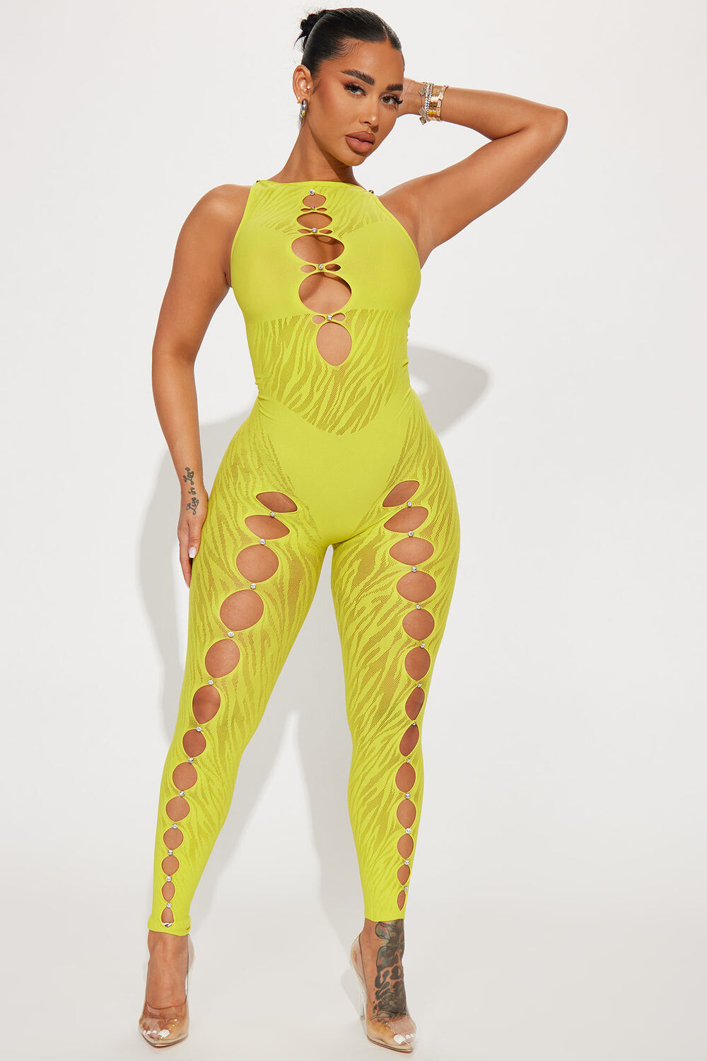 

Комбинезон Fashion Nova SK9026, лаймовый