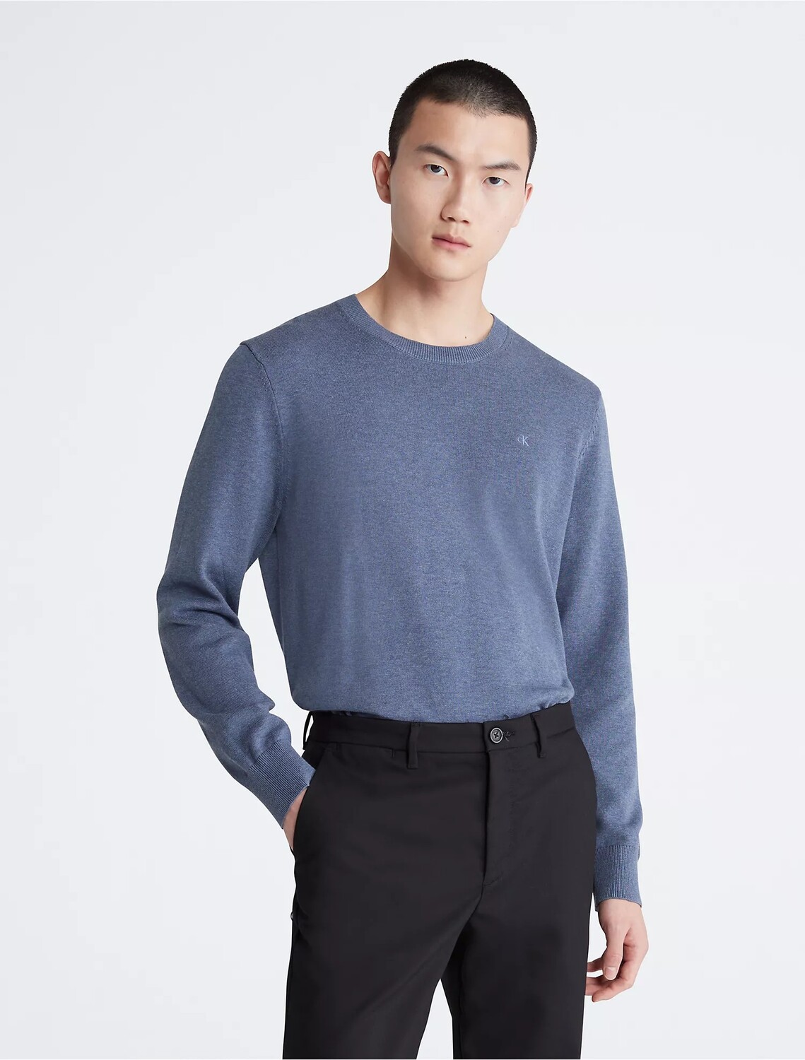 

Свитер Calvin Klein Smooth Cotton, синий
