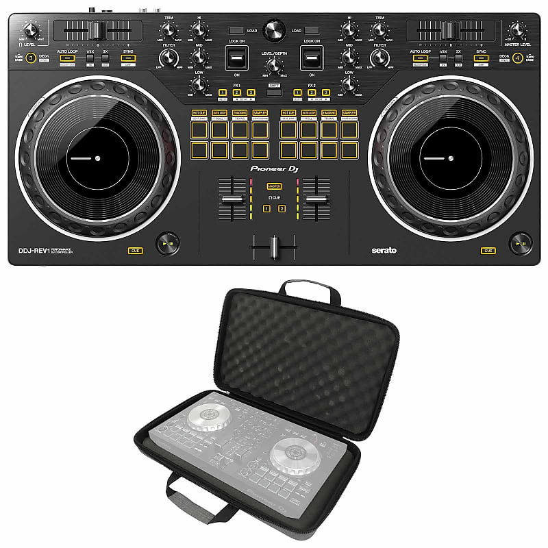 цена Pioneer DJ DDJ-REV1 2-канальный DJ-контроллер в стиле Scratch в мягком футляре Pioneer DJ DDJ-REV1 Scratch Style 2-Channel DJ Controller w Soft Case