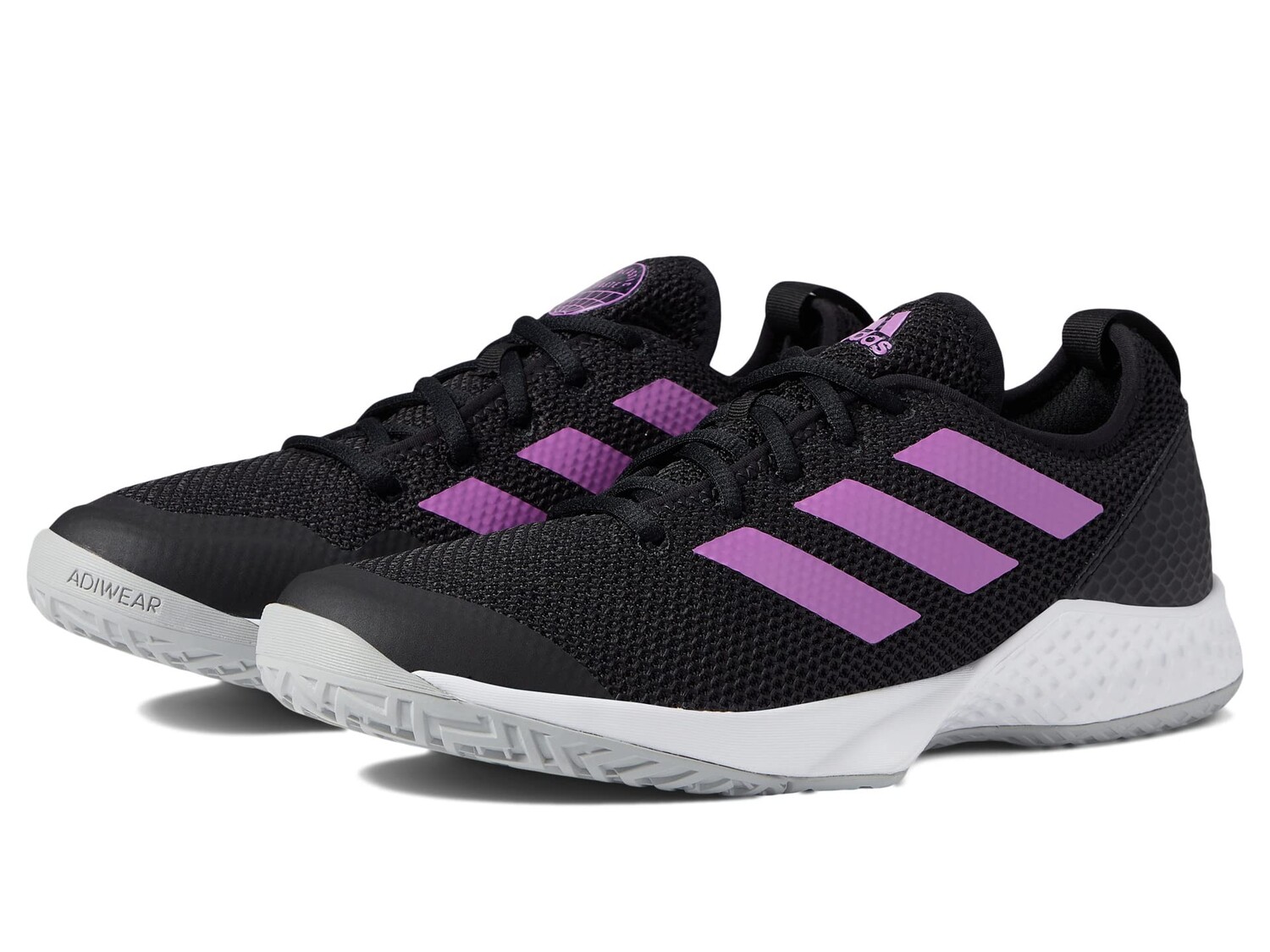 

Кроссовки Adidas Courtflash, черный/фиолетовый