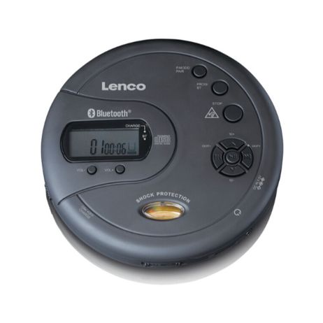 Плеер Lenco CD-300 Портативный Bluetooth CD и Mp3, черный