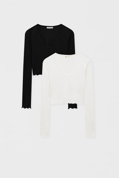 

2 футболки в рубчик PULL&BEAR