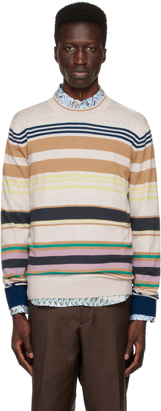 

Бежевый свитер в полоску Paul Smith