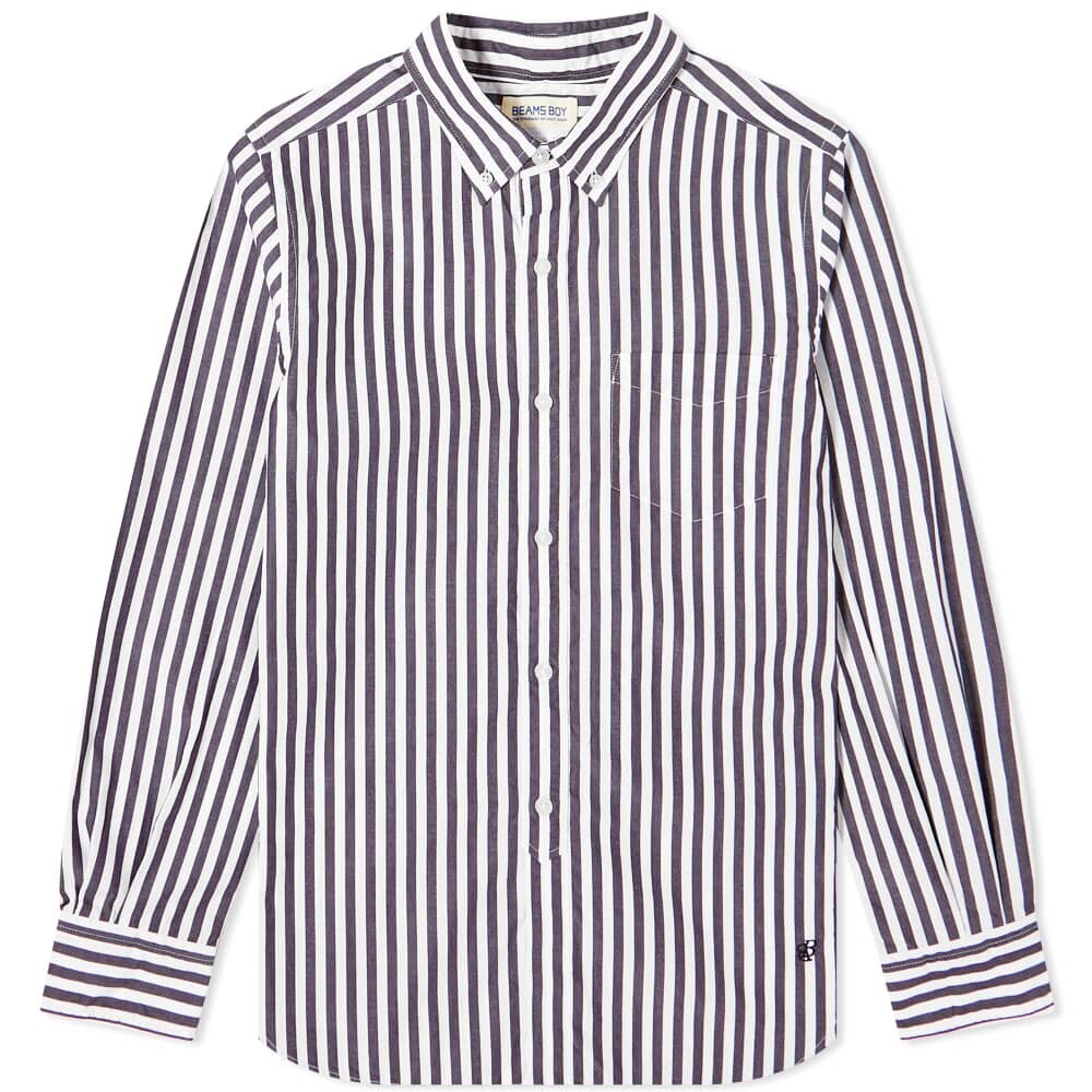 

Рубашка Beams Boy Stripe Button Down Shirt