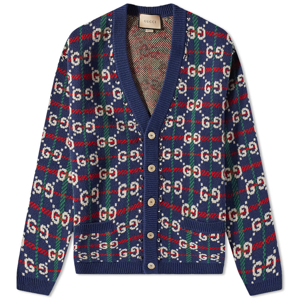 

Джемпер Gucci GG Knitted Cardigan, Синий