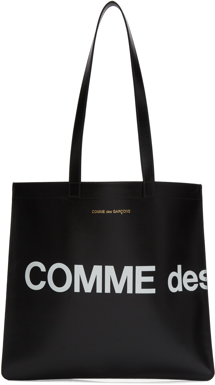 

Черная объемная большая сумка с логотипом Comme des Garçons Wallets
