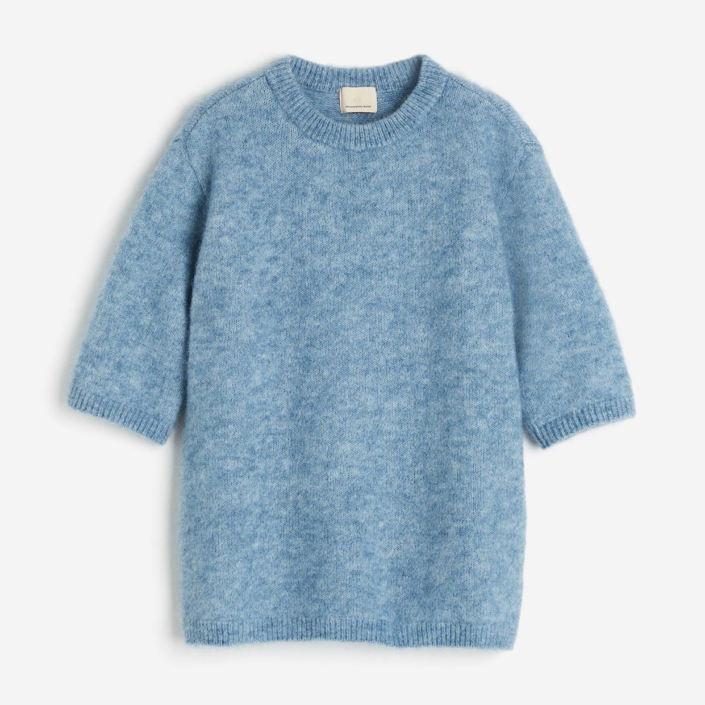 Свитер H&M Mohair-blend Knit, синий