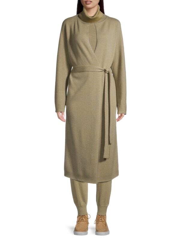 

Вязаное кашемировое пальто Lafayette 148 New York Green