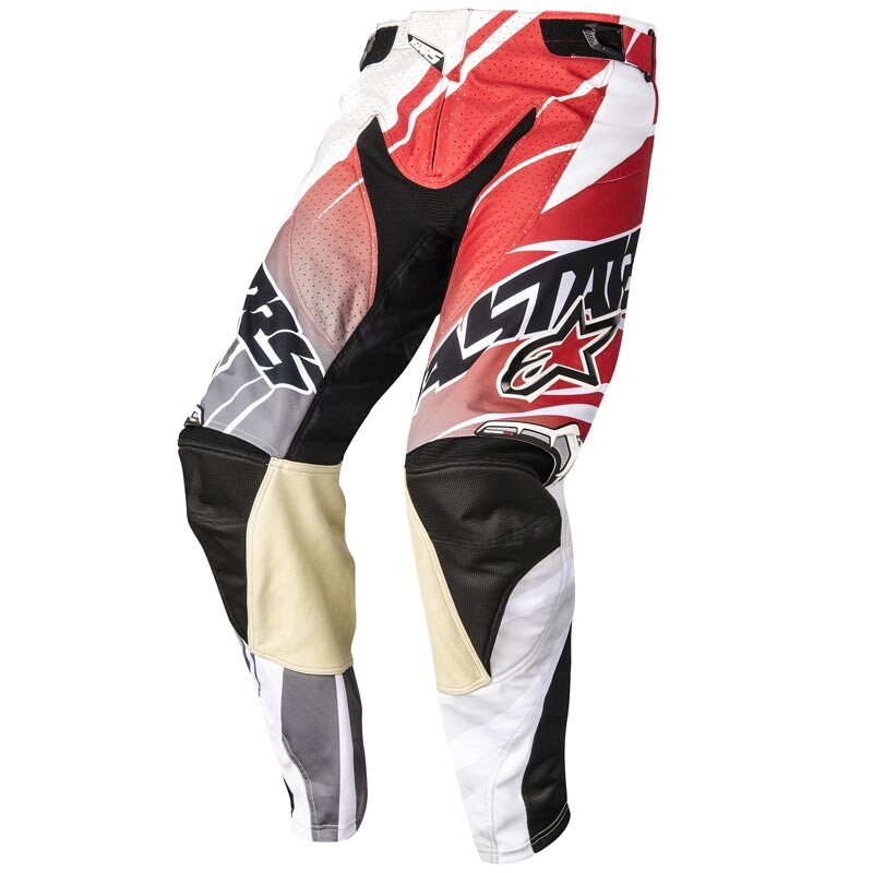 

Штаны для мотокросса Alpinestars Techstar, белый/красный