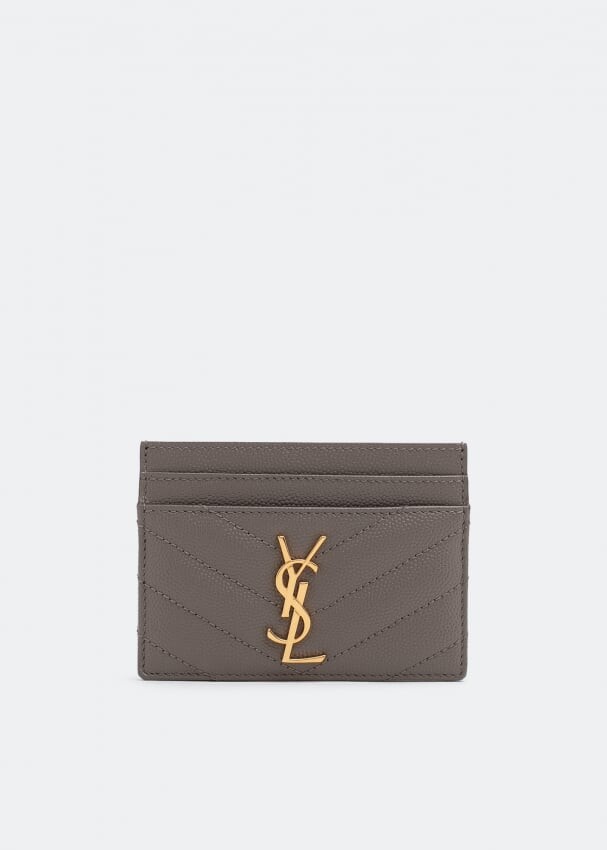 

Картхолдер SAINT LAURENT Monogram card case, серый