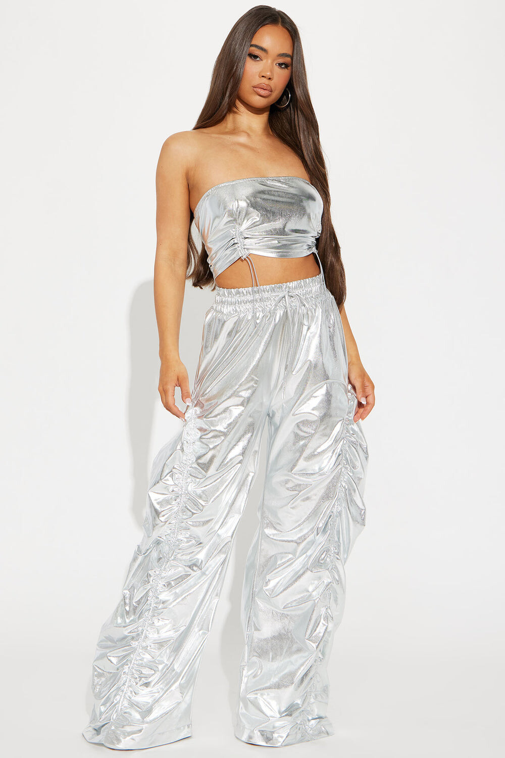 

Брюки Fashion Nova HTP53PU, серебряный