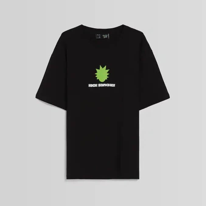 

Футболка Bershka Rick & Morty Print, черный